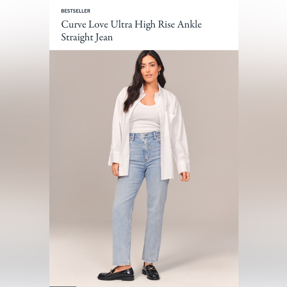 Abercrombie & Fitch The Ankle Straight Ultra High Rise Curve Love 28/6S